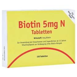 "BIOTIN 5 mg N Tabletten 150 Stück" von "Allpharm Vertriebs GmbH"