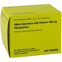 Alpha LiponsÃ¤ure Aaa Pharma 600 mg Filmtabletten von Alpha-LiponsÃ¤ure AAA-Pharma