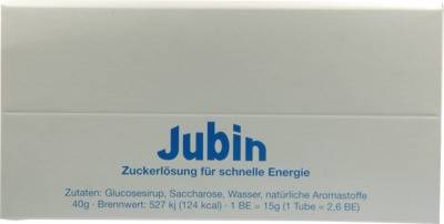 JUBIN Zuckerlösung schnelle Energie Tube von Andreas Jubin Pharma Vertrieb