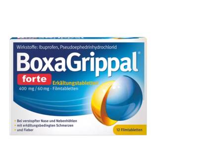 BOXAGRIPPAL forte Erk�ltungstab. 400 mg/60 mg FTA 12 St von Angelini Pharma Deutschland GmbH