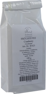 CRANBERRY FRÜCHTETEE aromatisiert von ApoFit Arzneimittelvertrieb GmbH