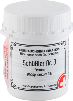 SCH�SSLER NR.3 Ferrum phosphoricum D 12 Tabletten 400 St von Apofaktur e.K.