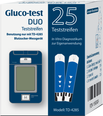 GLUCO TEST DUO Teststreifen 25 St von Aristo Pharma GmbH