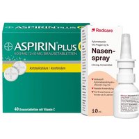 Aspirin® plus C Brausetabletten + Redcare Xylo 0,1 % Nasenspray von Aspirin