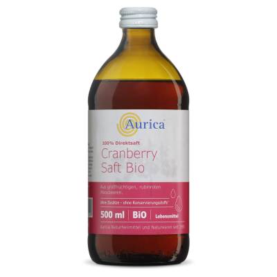 Cranberry 100% Direktsaft Bio 500 ml Saft von Aurica Naturheilmittel