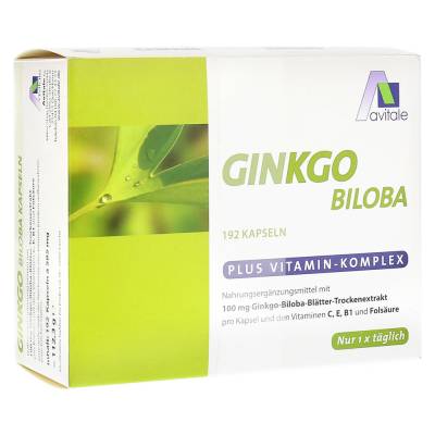"GINKGO 100 mg Kapseln+B1,C+E 192 Stück" von "Avitale GmbH"