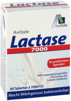 LACTASE 7.000 FCC im Spender 80 Tabletten von Avitale GmbH
