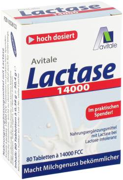 Avital Lactase 14.000 FCC 80 St Tabletten von Avitale GmbH