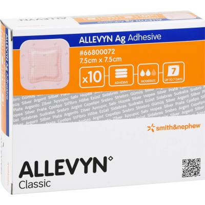 ALLEVYN Ag Adhesive 7,5x7,5 cm Wundverband 10 St Verband von Avitamed GmbH