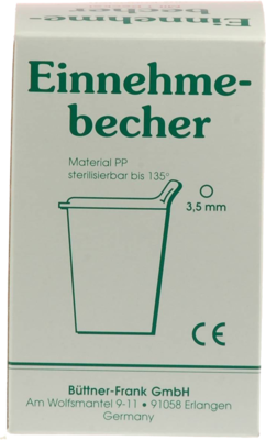 EINNEHMEBECHER Kunststoff m.abnehmb.Trinkdeckel 1 St von B�ttner-Frank GmbH