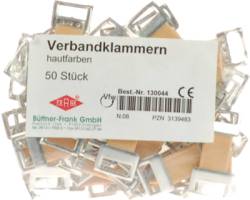 VERBANDKLAMMERN hautfarben mit Gummiband 50 St von B�ttner-Frank GmbH