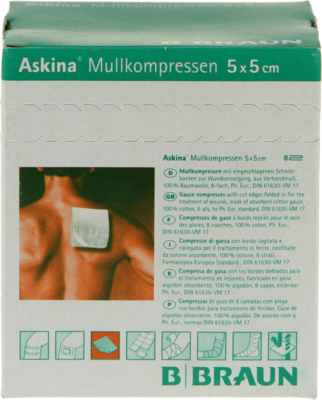 ASKINA Mullkompressen 5x5 cm steril 8fach 25X2 St von B. Braun Melsungen AG