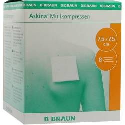 ASKINA Mullkompressen 7,5x7,5 cm steril 25 X 2 St Kompressen von B. Braun Melsungen AG