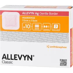 ALLEVYN Ag Gentle Border 7,5x7,5 cm Wundverband 10 St Verband von B2B Medical GmbH