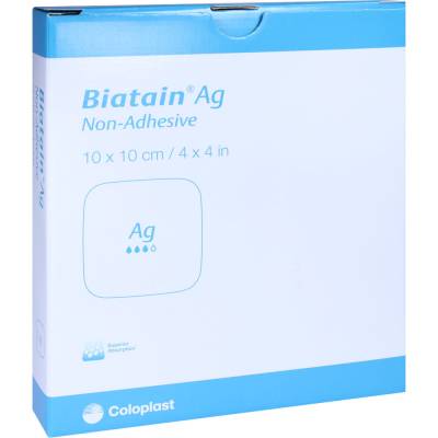 BIATAIN Ag Schaumverband 10x10 cm nicht haftend 5 St Kompressen von B2B Medical GmbH