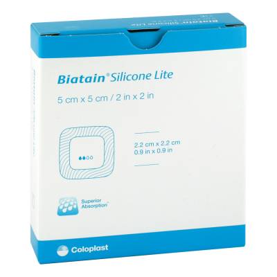 "BIATAIN Silicone Lite Schaumverband 5x5 cm 5 Stück" von "B2B Medical GmbH"