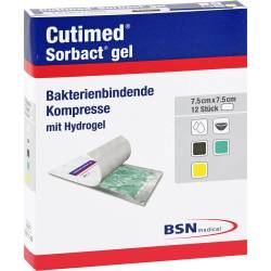 CUTIMED Sorbact Gel Kompressen 7,5x7,5 cm 12 St Kompressen von B2B Medical GmbH