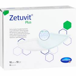 ZETUVIT Plus extrastarke Saugkompr.steril 10x10 cm 10 St Kompressen von B2B Medical GmbH