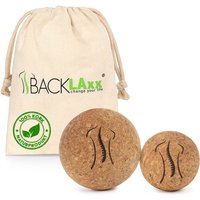 BACKLAxx® Massageball Set aus Kork mit Tasche, 5cm & 7cm von BACKLAxx®