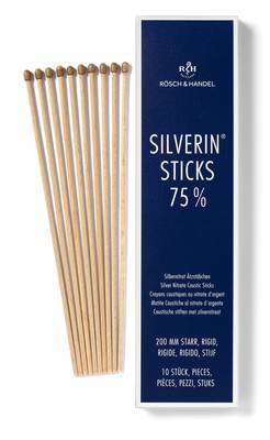 SILVERIN Sticks 75% Silbernitrat �tzst.200mm starr 10 St von BANO Healthcare GmbH