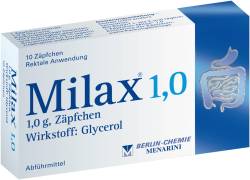 Milax 1,0 Suppositorien 10 St Suppositorien von Berlin-Chemie AG