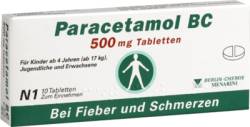 PARACETAMOL BC 500 mg Tabletten 10 St von BERLIN-CHEMIE AG