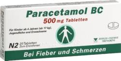 PARACETAMOL BC 500 mg Tabletten 20 St von BERLIN-CHEMIE AG