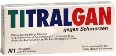TITRALGAN Tabletten gegen Schmerzen 10 St von BERLIN-CHEMIE AG