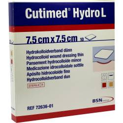 CUTIMED Hydro L Hydrok.Ver.7,5x7,5 cm dünn 10 St Kompressen von BSN medical GmbH