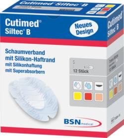 CUTIMED Siltec B Schaumverb.10x22,5 cm m.Haftr. 12 St von BSN medical GmbH