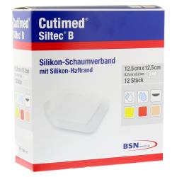 CUTIMED Siltec B Schaumverb.12,5x12,5 cm m.Haftr. 12 St Kompressen von BSN medical GmbH