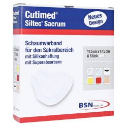 CUTIMED Siltec Sacrum Kompr.17,5x17,5 cm 6 St Kompressen von BSN medical GmbH