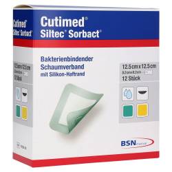 CUTIMED Siltec Sorbact PU-Verb.12,5x12,5 cm 12 St Kompressen von BSN medical GmbH