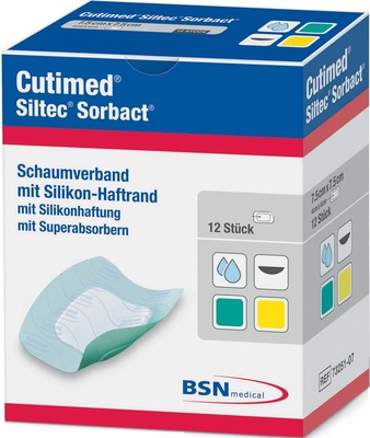CUTIMED Siltec Sorbact PU-Verb.15x15 cm von BSN medical GmbH