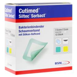 "CUTIMED Siltec Sorbact B PU-Verb.7,5x7,5 cm 12 Stück" von "BSN medical GmbH"