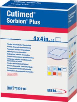 CUTIMED Sorbion Plus Wundauflage 10x20 cm 10 St von BSN medical GmbH