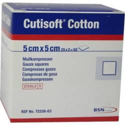 CUTISOFT Cotton Kompr.5x5 cm steril 25X2 St von BSN medical GmbH