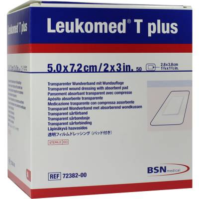 LEUKOMED transp.plus sterile Pflaster 5x7,2 cm 50 St Pflaster von BSN medical GmbH