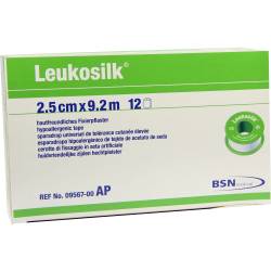 LEUKOSILK 2,5 cmx9,2 m 12 St Pflaster von BSN medical GmbH