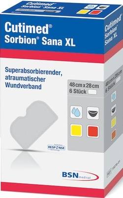 SORBION Cutimed Sana Wundauflage XL 28x48 cm von BSN medical GmbH