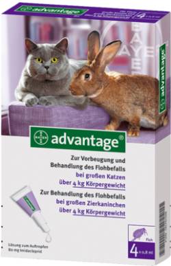 ADVANTAGE 80 L�sung f.Katzen 4 St von Bayer Vital GmbH GB - Tiergesundheit