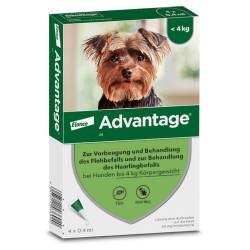 Advantage 40 Lösung für Hunde bis 4 kg von Elanco Deutschland GmbH