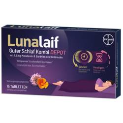 LUNALAIF Guter Schlaf Kombi Depot Tabletten 15 St von Bayer Vital GmbH