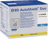 BD AUTOSHIELD Duo Sicherheits-Pen-Nadeln 8 mm 100 St von embecta GmbH