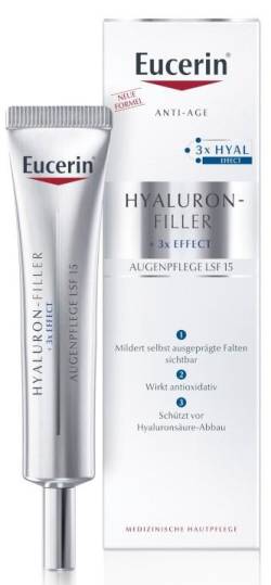 Eucerin HYALURON FILLER + 3x EFFECT AUGENPFLEGE LSF 15 - zusätzlich 20% Rabatt* von Beiersdorf AG Eucerin