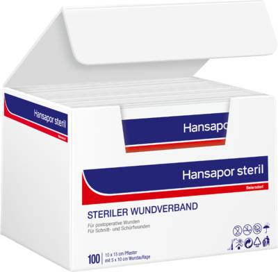 HANSAPOR steril Wundverband 10x15 cm 1 St von Beiersdorf AG