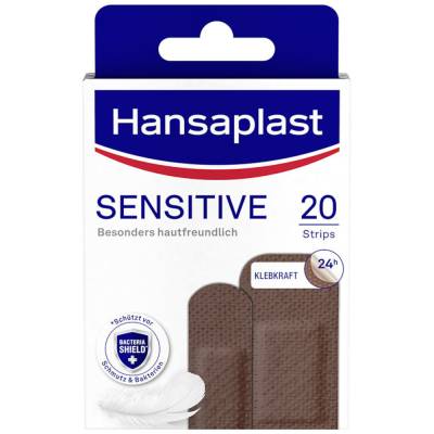Hansaplast SENSITIVE 20 Strips Dunkel von Beiersdorf AG