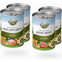 Bellfor Starter-Paket Hundefutter Nass mit Huhn und Lamm - Getreidefrei - Freiland-Menü + Heide-Menü von Bellfor