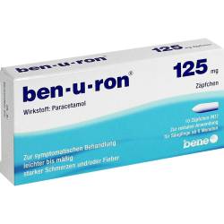 Ben-u-ron 125MG Zäpfchen 10 St Säuglings-Suppositorien von Bene Arzneimittel GmbH