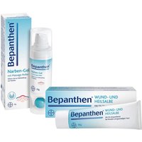 Bepanthen Wund- und Heilsalbe + Narben Gel mit Massageroller von Bepanthen